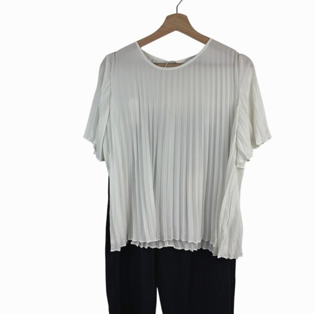 OFFICECORE‎ Pleated Blouse – Express Boxy Fit Career Top – Size S